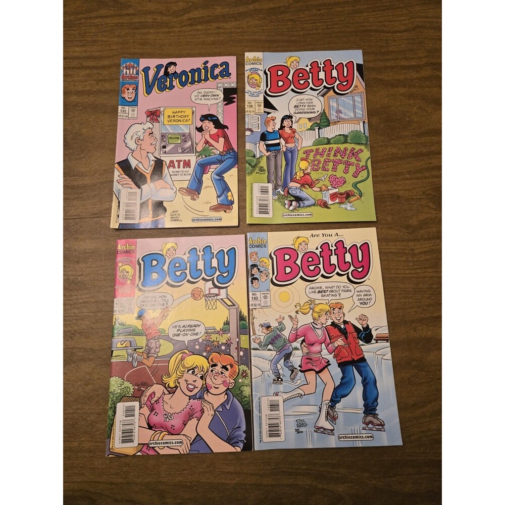 Lot Of 4 ARCHIE COMICS 2004 BETTY #139, 140, 143 With Veronica #132 2002